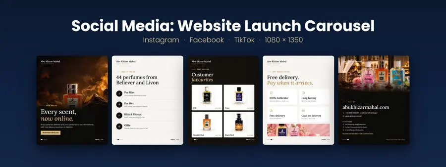 Website launch carousel
