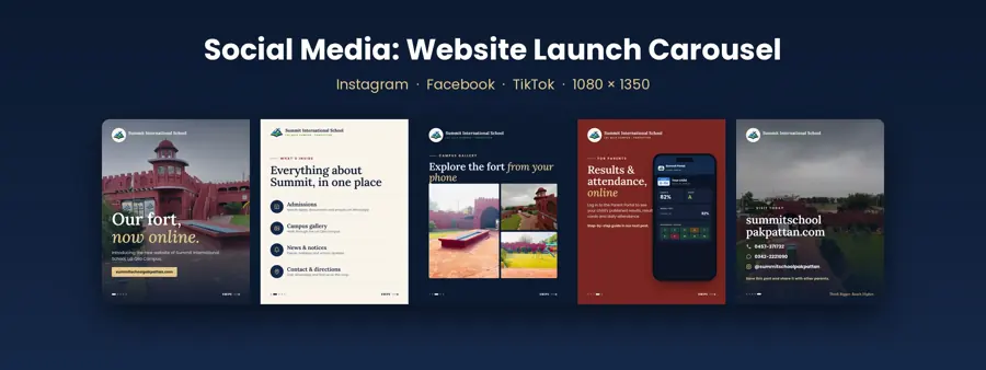 Website launch carousel