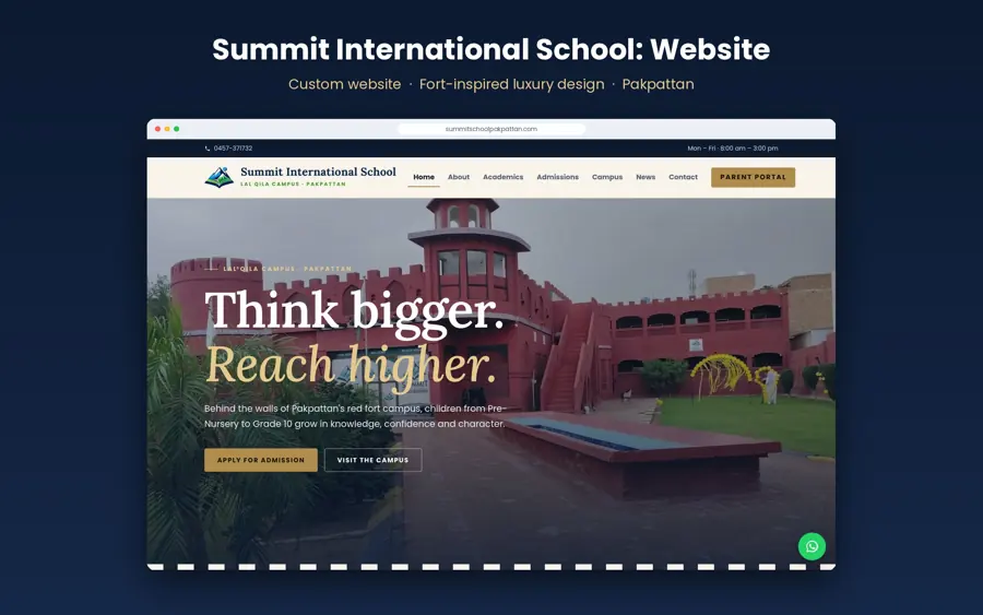 Summit International School website