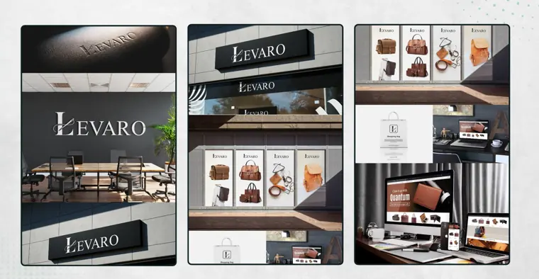 Levaro: Brand identity and signage