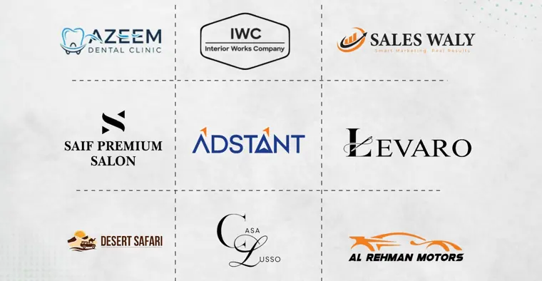 Logo design: Interior Works Company, Casa Lusso, Desert Safari, Sales Waly and more