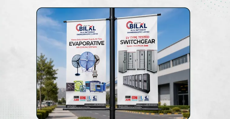 Pole banners: Outdoor pole banners