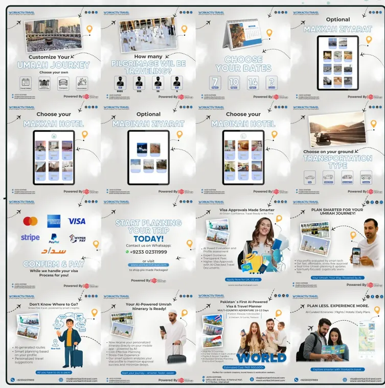 Workactiv Travel: AI travel and Umrah planner posts