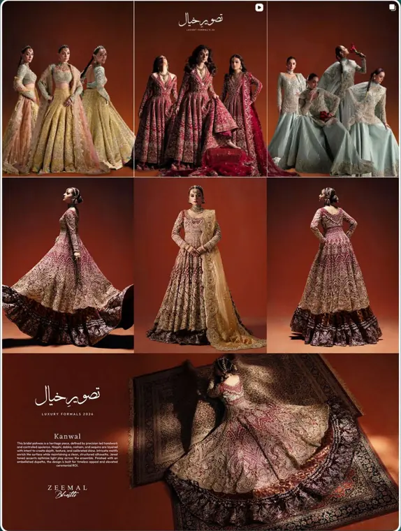 Tasveer-e-Khayal: Luxury bridal fashion posts